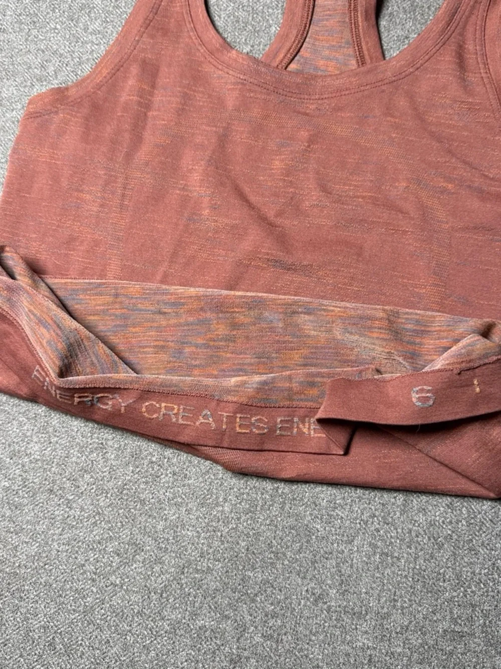 lululemon athletica Rust Racerback Performance Tank size 6